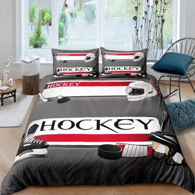 Home Living Luxus 3D Eishockey Ausrüstung Bettwäsche Set Bettbezug Kissenbezug Jungen Bettwäsche Set Queen und King EU/US/AU/UK Größe