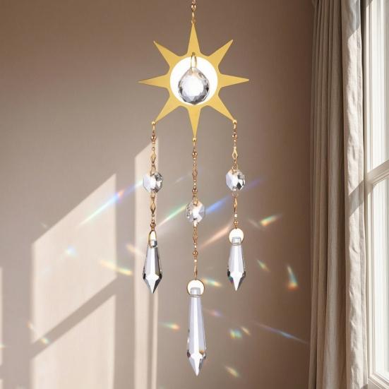 Large Sun Crystal Sun Chime Prism Catcher Wind Sun