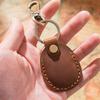 Available AirTag Leather Protective Case with Keychain and Access Card Holder