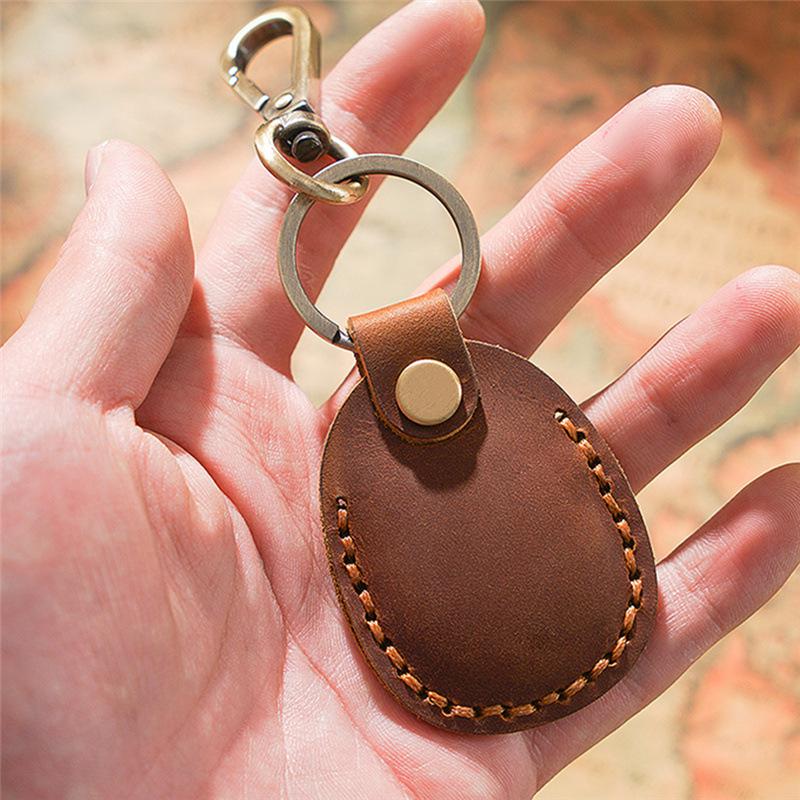 Available AirTag Leather Protective Case with Keychain and Access Card Holder