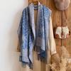 Scarf Autumn And Winter Thickened Scarf Ethnic Style Colored Tassel Travel With Cashew Flower
