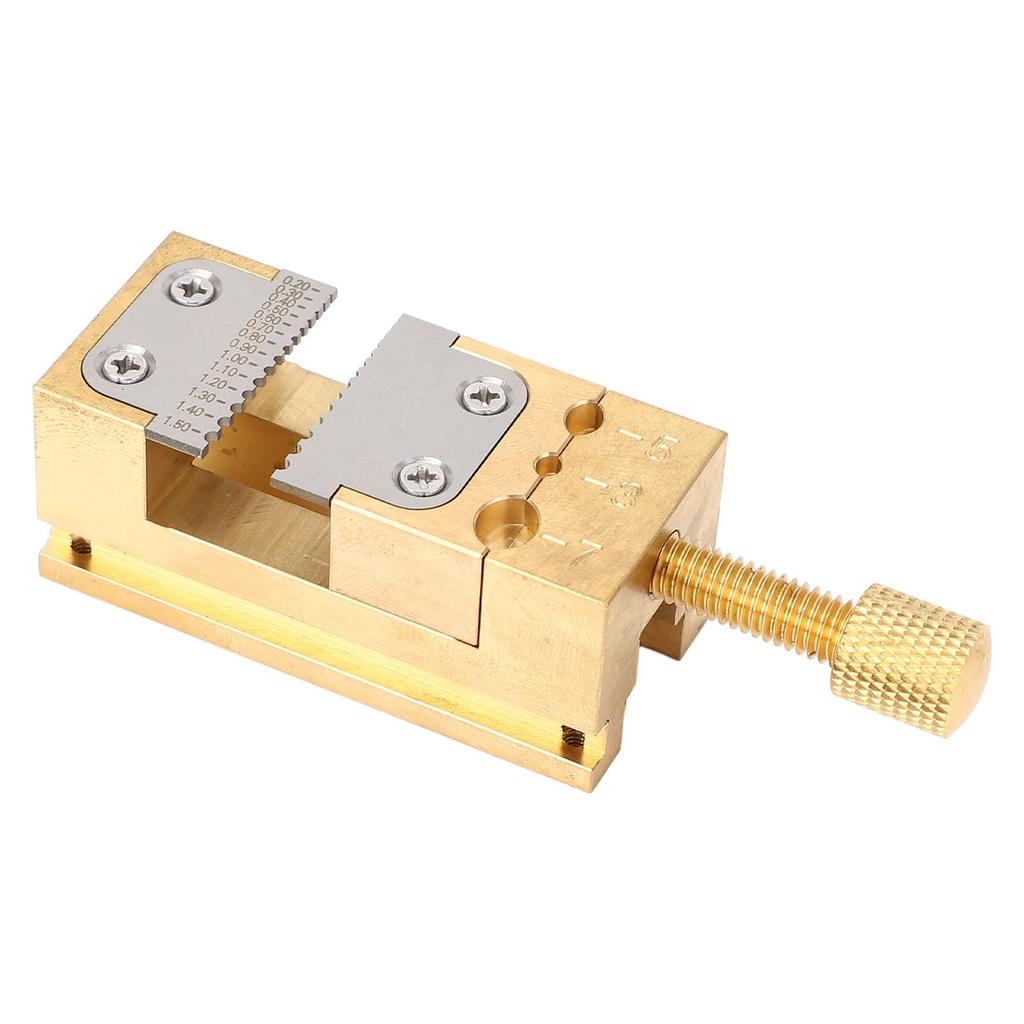Acogedor Watch Repair Vise Clamp Brass Pointer Tube Clamp, Strong Material, Compact Size, for Watch Hands and Wheels, Essential Tool for DIY and Profe