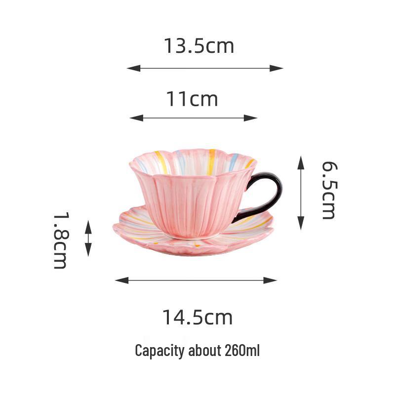 OLOEY Ceramic Coffee Cup and Saucer Set