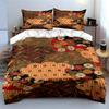 Japanese Style Floral and Geometric Bedding Bedding Set (1 Duvet Cover, 2 Pillowcases, Duvet Not Included)