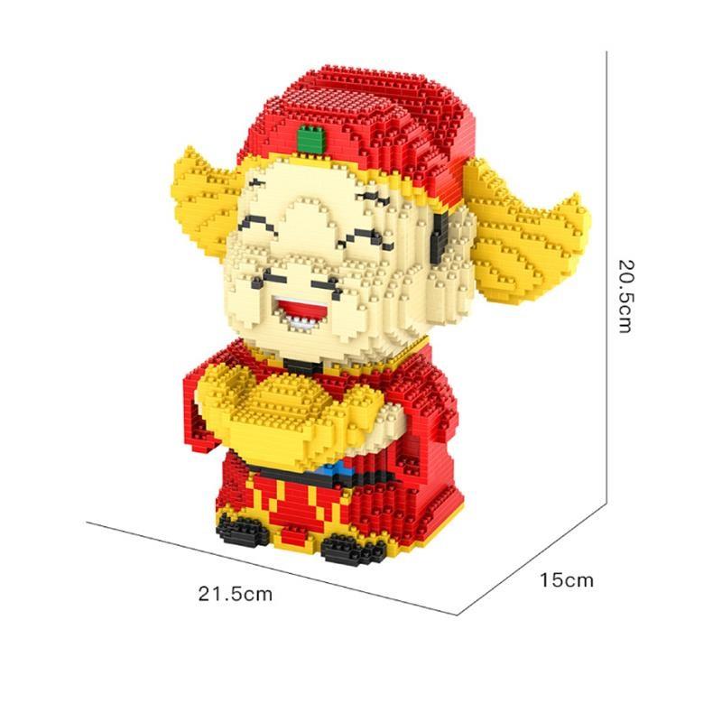 Mini Blocks Fortune Cat Assemble Anime Figure Building Toy New Year Gifts Cartoon Brinquedos Adult Collection Christmas Present