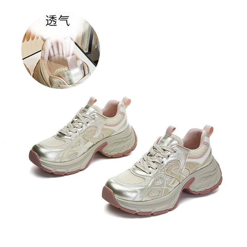Suction film bottom dad shoes women's 2025 summer new breathable mesh platform sports shoes women's casual versatile shoes children