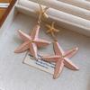 Ear Pendant Starfish Metal Stud Earrings Bohemia Style Long Tassel Earrings  Festival