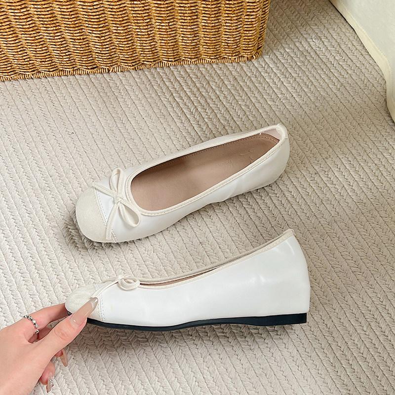 Women Ballet Internal Elevation Shoes Shallow Slip On Shoes Eelgant Dress Ladies Mary Jane Shoes Spring Concise Zapatos De Mujer