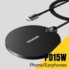 ESSAGER ES-WX15 Desktop Wireless Charger 15W Fast Charging Digital Display for Ios/Android Devices