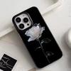 Luxury Case For Iphone 17 Pro Max White Rose Design Phone Case For IPhone 16 Plus 15 14 13 12 11 17Air Soft Black Back Cover