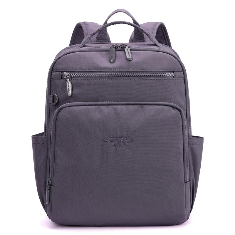 Kompakter Rucksack mit Reißverschluss-Vordertasche Rucksack Damen Reise Leichter Nylon Hochwertige Umhängetasche