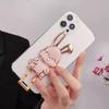 Slide-Push Bunny Phone Stand With Adhesive Back - Foldable Desktop Holder For Hands-Free Viewing