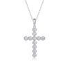 Pendente Croce Moissanite di Alta Qualità per Argento Sterling 925 Placcato Oro 18K Gioielli alla Moda Certificato GRA Uso Quotidiano Regalo