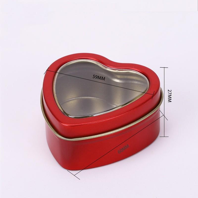 1Pc Heart Shape Aluminum Tin Jar for Cream Balm Nail Candle Cosmetic Container Refillable Tea Cans Metal Box Candy Packaging Box