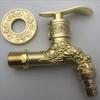 Anituqe Bronze Washing Machine Crane Decorative Outdoor Faucet , Vintage Garden Bibcock Tap Wall Mounted Mop  Brass WF