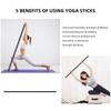 MultiPurpose Steel Stretch Stick Portable Yoga Stick with Nonslip Handle Balance Training Tool Flexibility Exercise Rod