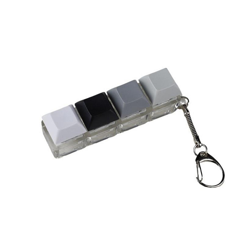 4-Keys Mechanical Keyboard Key Toy Keychain Party Stress Relief Diy Fidget Button Keycap Fidget Keyboard Toys Finger Keyboard