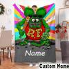 Custom Name Rat Fink Baseball Artwork Throws Blanket Flannel Blankets for Couch Bed Gifts for Men Women Picnic blanket Christmas fan gifts