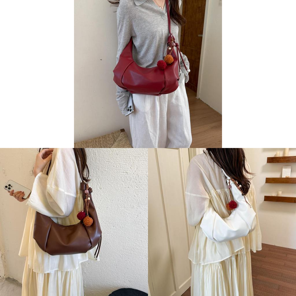 Pu Large Capacity Satchel Bag For Women Urban Minimalist Style Crossbody Pouch
