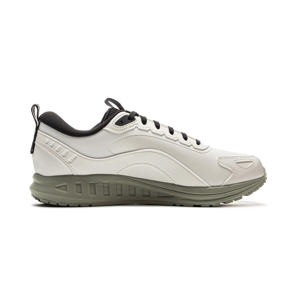 Li Ning Trendige Mode Vielseitig Klassisch Stoßdämpfend Rutschfest Abriebfest Low-Top Freizeit Laufschuhe Herren Sneaker Beige Schwarz Grün AGLU313-4