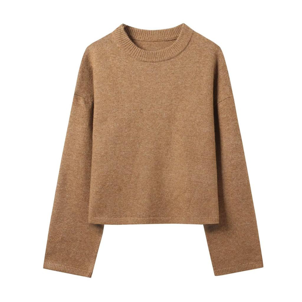 ZAZA homemade European and American style, wholesale women's clothing, fashionable and versatile temperament, commuter multi-color long-sleeved knitt