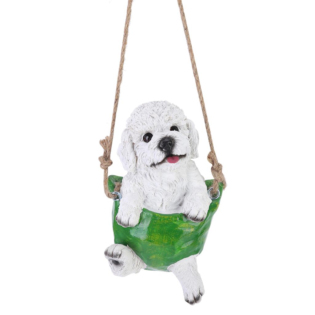High Simulation Resin Garden Landscape Animal Swing Dog Lawn Figurine Decoration Craft