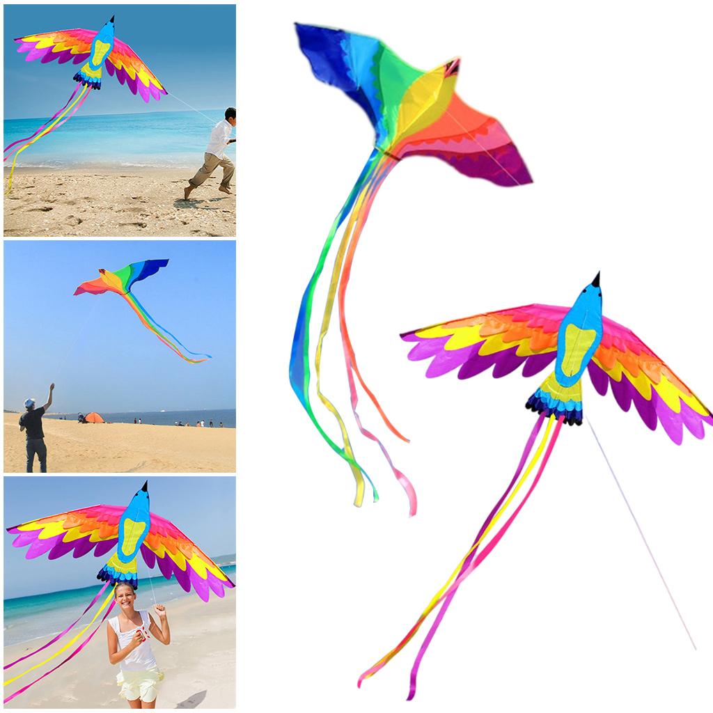 Livlig fågelkite Lätt att flyga Lång svans Kul med flygverktyg Stort djur