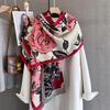 Travel Poncho Warm Cashmere Scarf Women  Luxury Thick Blanket Winter Bufanda Shawl Print New Wraps Pashmina Female Stoles