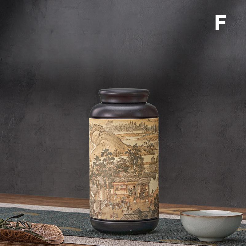 Chinesische Weißblech Teeaufbewahrungsdose Klein Versiegelt Tragbare Aufbewahrungsdose Teebehälter Schmiedeeisen Allgemeine Teedose Heimdekoration