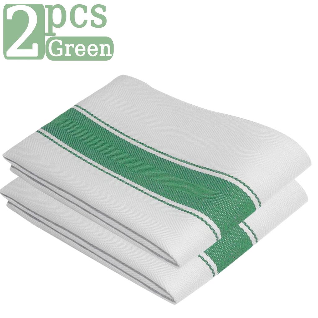 2/4/8 Bardzo Dużych Ścierek Kuchennych, 20" X 25", 100% Bawełny Ścierki Kuchenne, Klasyczne Jodełkowe Ścierki do Herbaty, Stylowe Vintage Białe