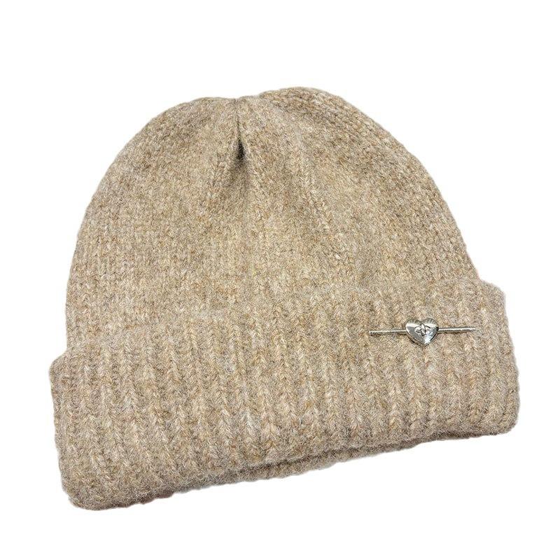 Autumn and Winter Love Knitted Warm Hat Women's Outdoor Wind and Cold Cover Ear Protection Cycling Sports Hat Hat