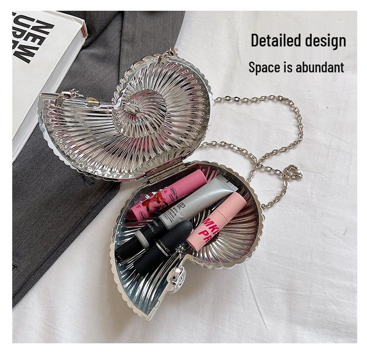 Seashell-Shaped Women's Evening Crossbody Bag - 2024 Summer Trend