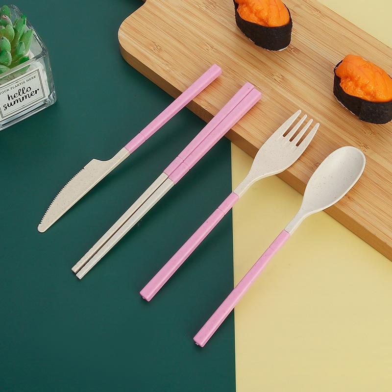 Portable Folding Cutlery Set for Outdoor Use Knife Fork Spoon and Chopsticks
