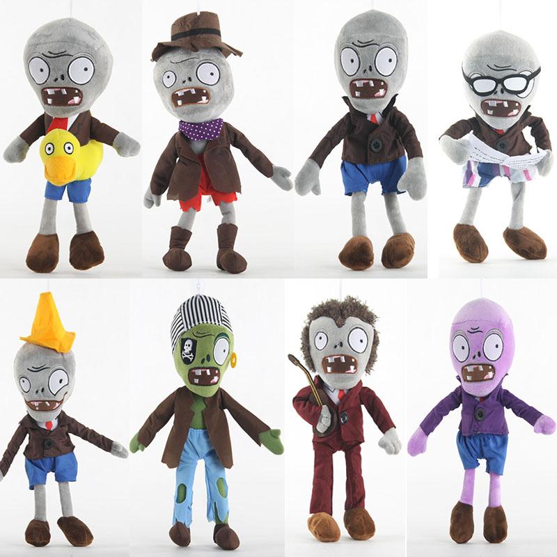 39 Styles 22-30cm Plants Vs Zombies Cosplay Plush Toys PVZ Hats Pirate Duck Zombie Plush Stuffed Toy Doll for Children Kids Gift