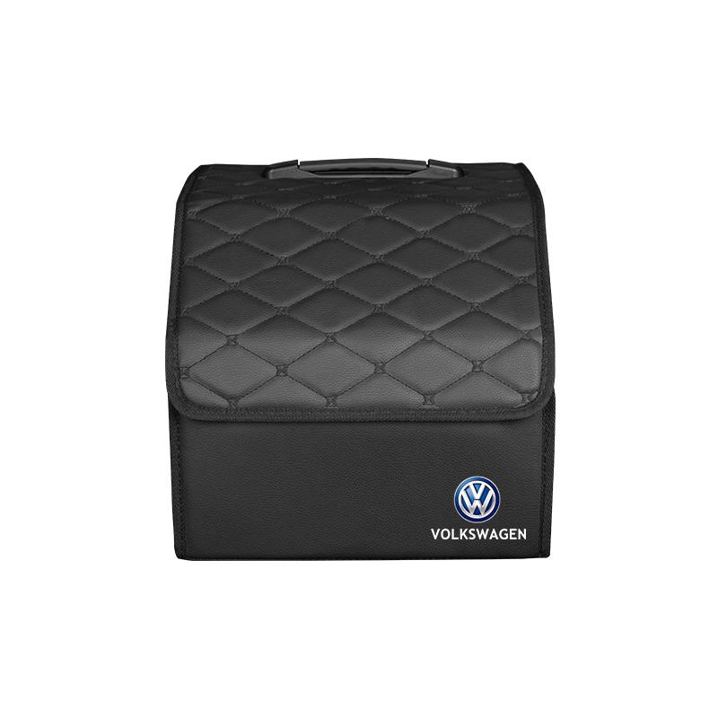 2026 Horké Pro Volkswagen VW Taška do kufru auta Organizér Kožená úklidová krabička Pro VW GTI Polo Golf Passat Tiguan Arteon Touareg