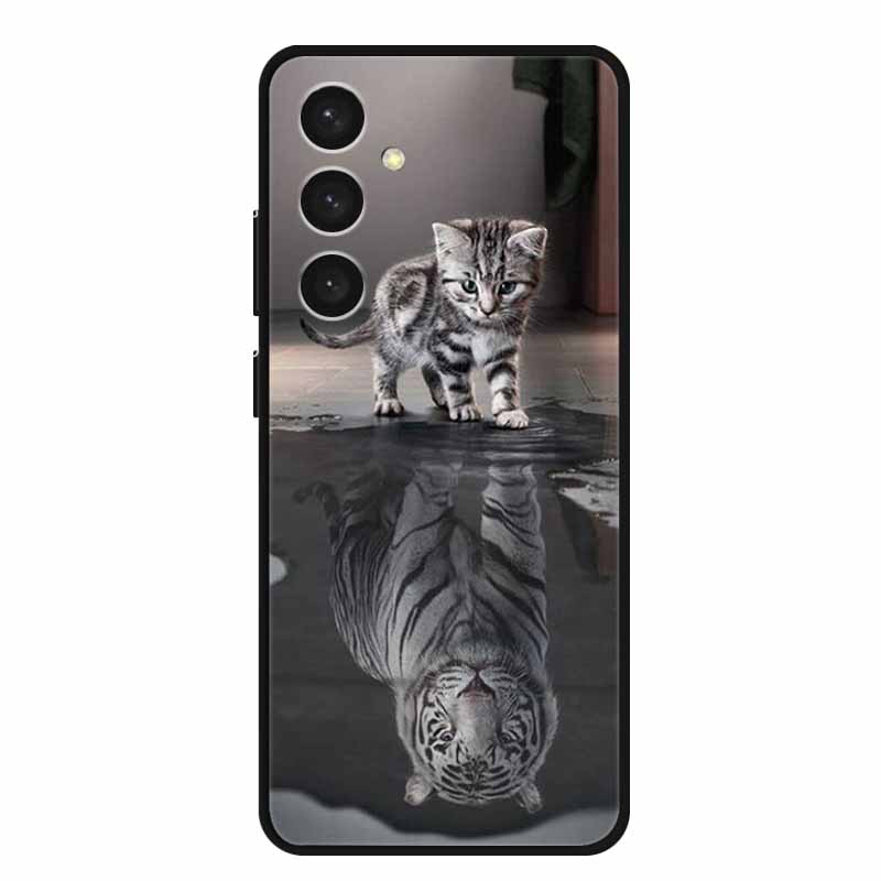 For Samsung S24 Plus Phone Case S24Plus Black Silicone Soft Back Cover Case For Samsung Galaxy S24 Plus Case S 24 Plus Funda Bag