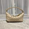 Mini Leather Lunch Bag With Zip Handwoven Design Crossbody Shoulder Women Daily Use