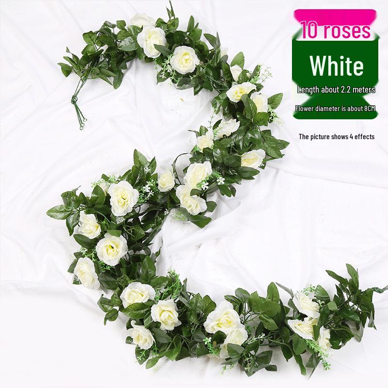 Artificial Rose Vine Decoration for Wedding Ceiling or Water Pipe Cover