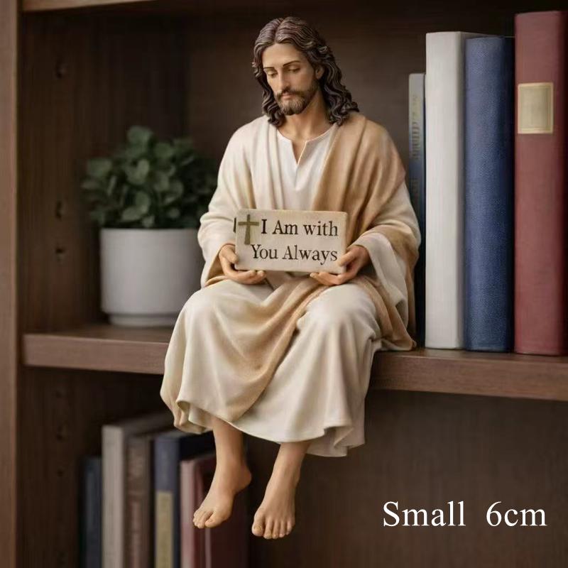 Jesus Figurine Baby Jesus Statue Handmade Jesus Resin Desk Figurine Hand Painted Christian Statue for Car Dashboard Home Office