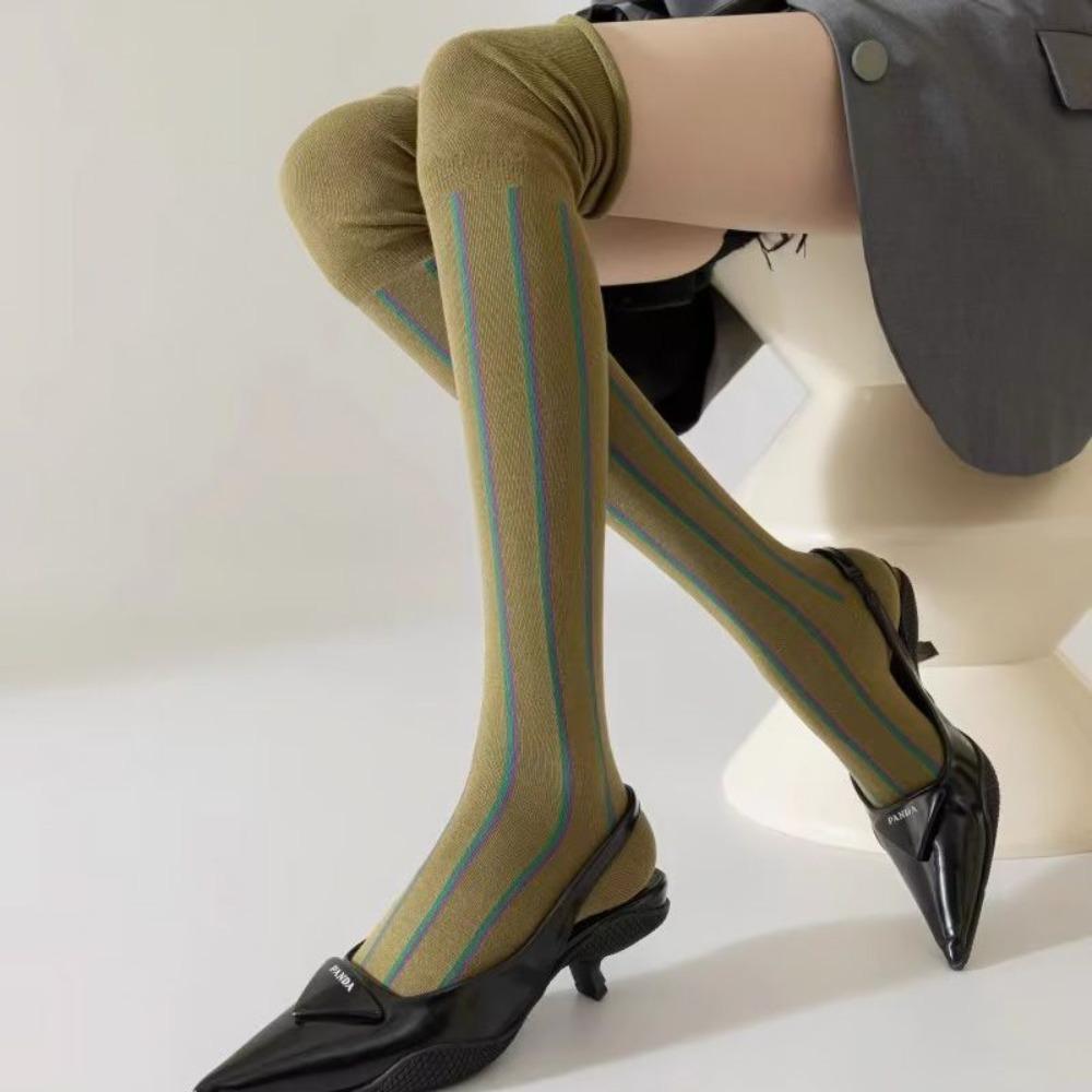 

Tall Over Knee Stockings Loose Mouth High Socks New Leggings Women кавовий
