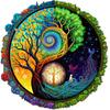KAAYEE Wooden Jigsaw Puzzles-Wooden Puzzle Adult Unique Shape Advanced Yinyang Wooden Jigsaw Puzzle for Adult, Challenging Unique Shaped Jigsaw