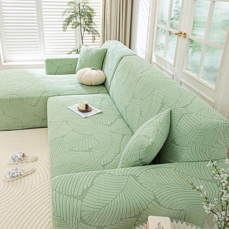 

Регулируемый Эластичный Чехол на Диван Защитник Кресла Угловой Большие Листья L-образный Стрейч Накидки Чехлы для Дивана 1/2/3/4/5 Местные 1 Seat 90-140CM