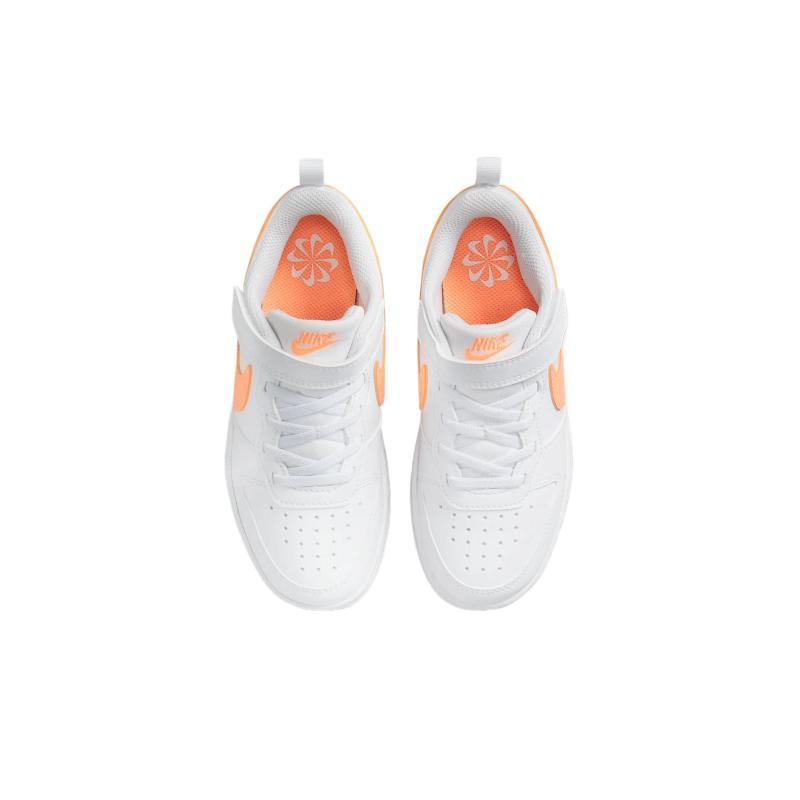 Nike Court Borough Kids' Skateboarding Shoes White/Cream Peach Red Kids' Sneakers DV5457-119