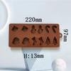 12-Cavity Christmas Shape Silicone Chocolate Mould Non Stick Fondant Cookie Gingerbread Man Candy Baking Mold Tools