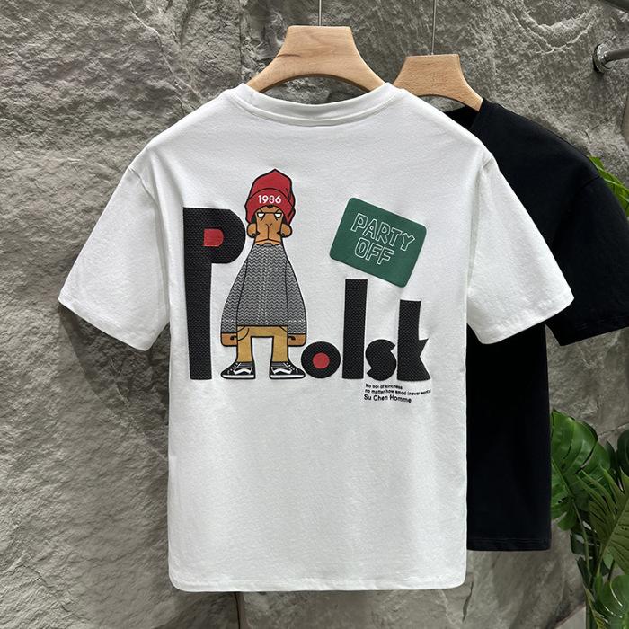 Season Thin Versatile American Short-sleeved T-shirt Casual Round-neck Pullover Top