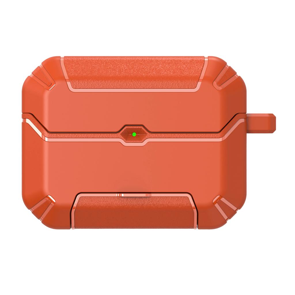 For AirPods Pro 2 Case Foldable Stand TPU PC Earbuds Cover with Carabiner
