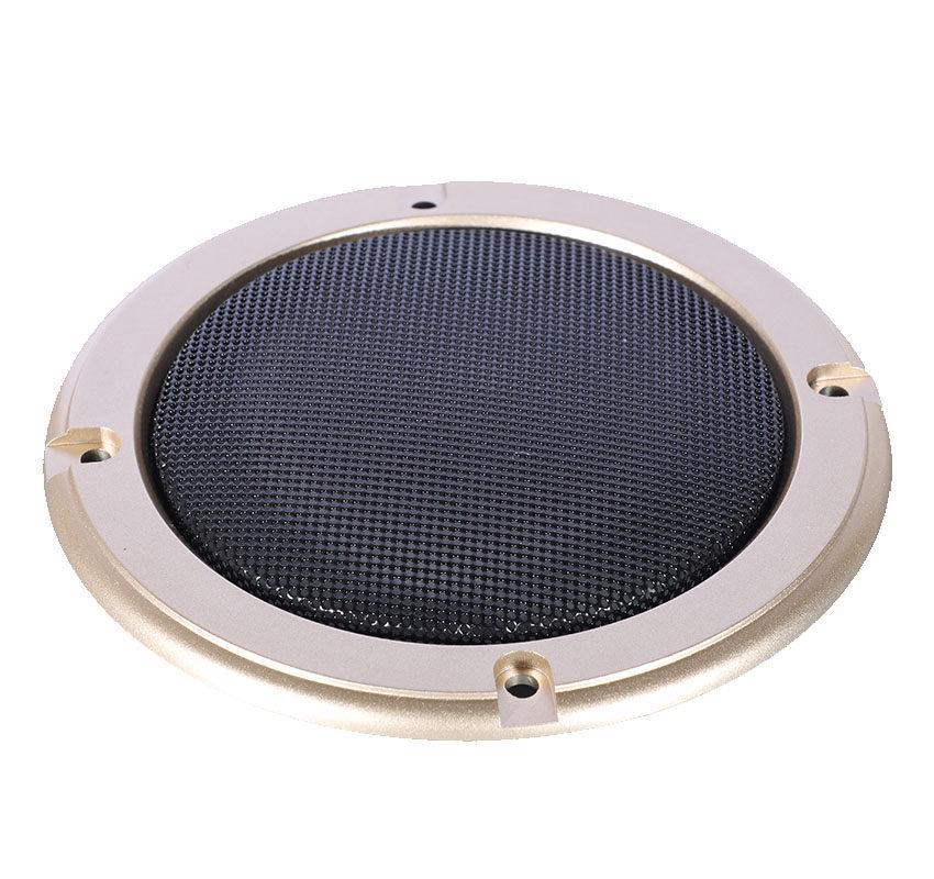 Durable Silver Iron Audio Speaker Dustproof Mesh Cover with Decorative Plastic Ring