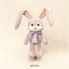 Cute Stretchable Bunny Plush Toy Long Ear Rabbit Stuffed Animal Doll With Bowknot Soft Fluffy Pillow For Birthday Gift Homedecor