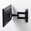 SANWA SUPPLY Monitor Arm Length Black Wall-Mount (Arm 346mm) CR-LA205
