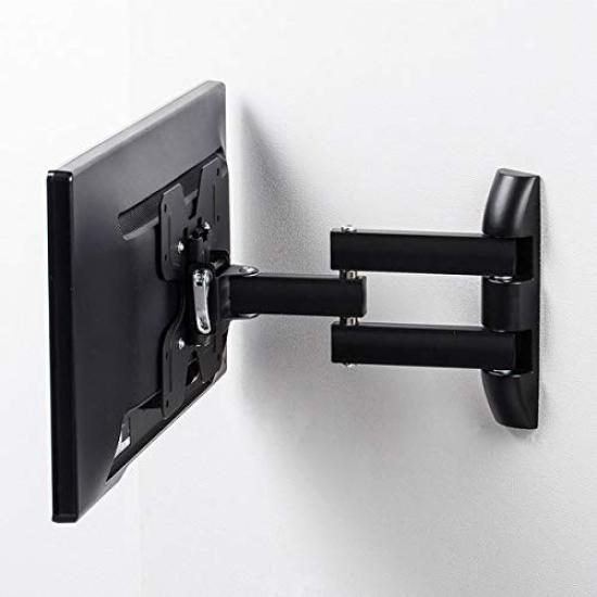 SANWA SUPPLY Monitor Arm Length Black Wall-Mount (Arm 346mm) CR-LA205